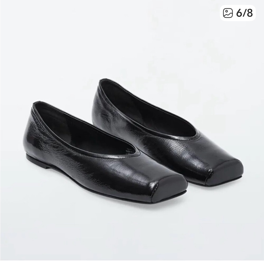 COS Black Leather Flats